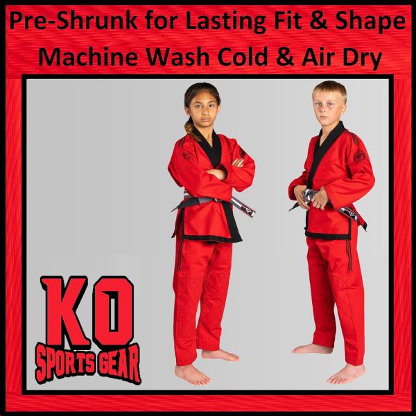 Kids Jiu Jitsu Gi Wave Line KO Sports 450GSM-3