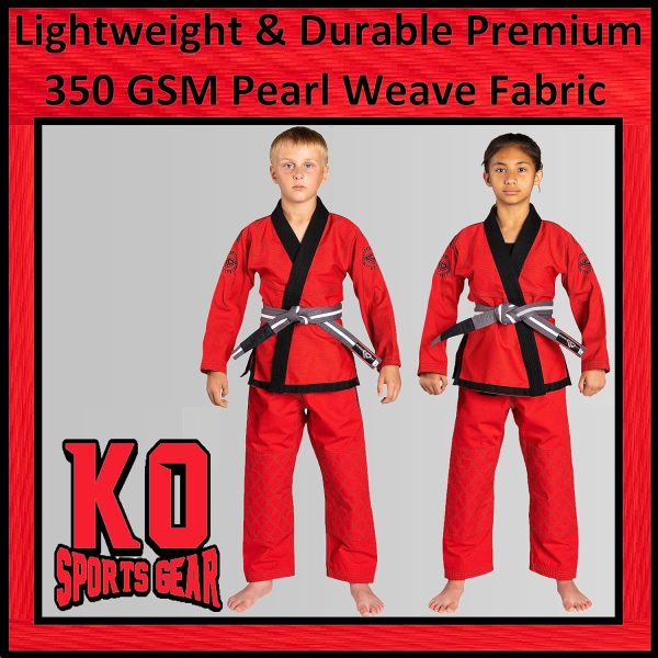 Kids Jiu Jitsu Gi Wave Line KO Sports 450GSM-1