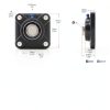 XIKE Pillow Block Bearings UCF205-14 7/8in Flange, Cast Iron Base-1