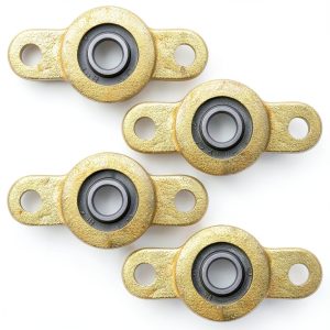 Pillow Block Bearing 4 Pack 6mm Shaft 1/4in Bore 2‑Bolt Flange Badong-0