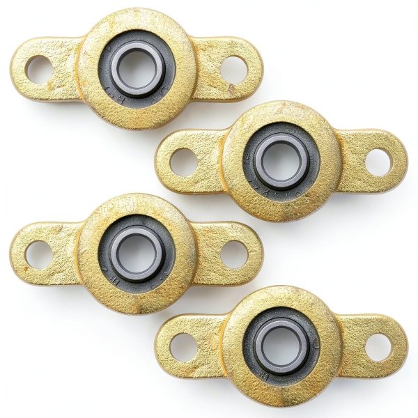 Pillow Block Bearing 4 Pack 6mm Shaft 1/4in Bore 2‑Bolt Flange Badong-0