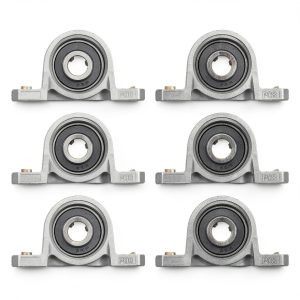 uxcell 6 Pcs KP08 Pillow Block Bearing 8mm Zinc Alloy Self-Aligning-0