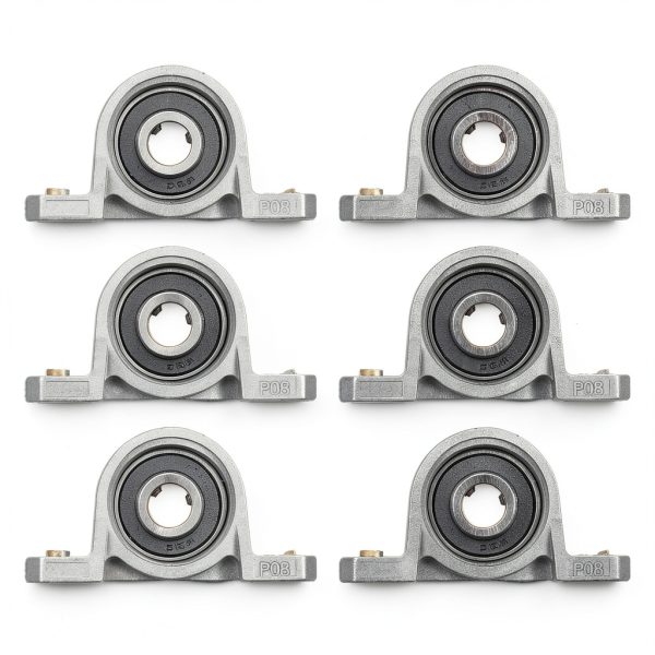 uxcell 6 Pcs KP08 Pillow Block Bearing 8mm Zinc Alloy Self-Aligning-0
