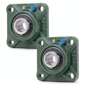 XIKE Pillow Block Bearings UCF205-14 7/8in Flange, Cast Iron Base-0