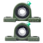 Donepart UCP204-12 Pillow Block Bearing 3/4" 2-Hole Flange, Cast Iron-0