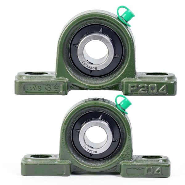 Donepart UCP204-12 Pillow Block Bearing 3/4" 2-Hole Flange, Cast Iron-0