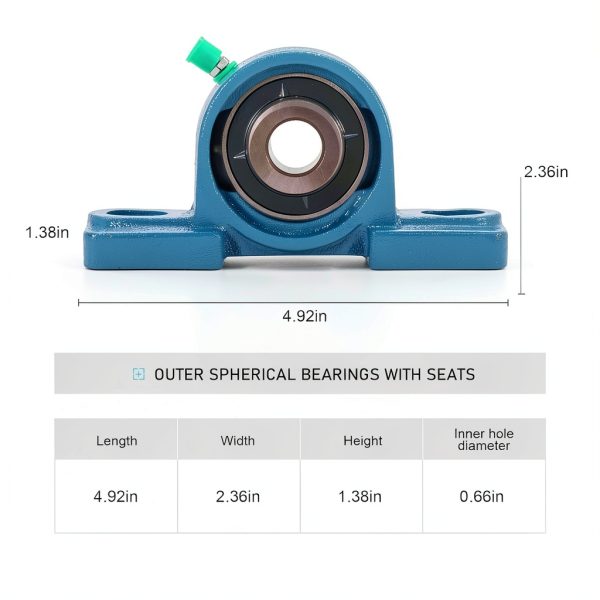 UCP202-10 Pillow Block Bearing HYFTJYZ 5/8" Bore Self Aligning 2 Pack-4