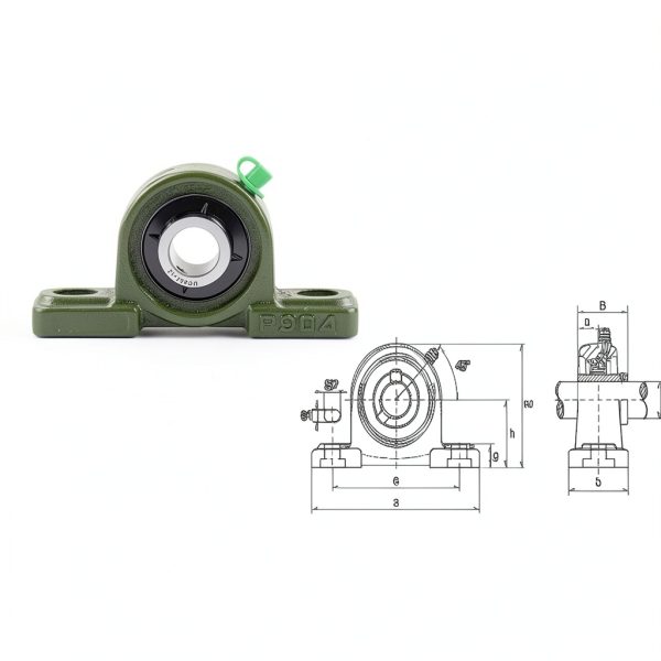 Donepart UCP204-12 Pillow Block Bearing 3/4" 2-Hole Flange, Cast Iron-3
